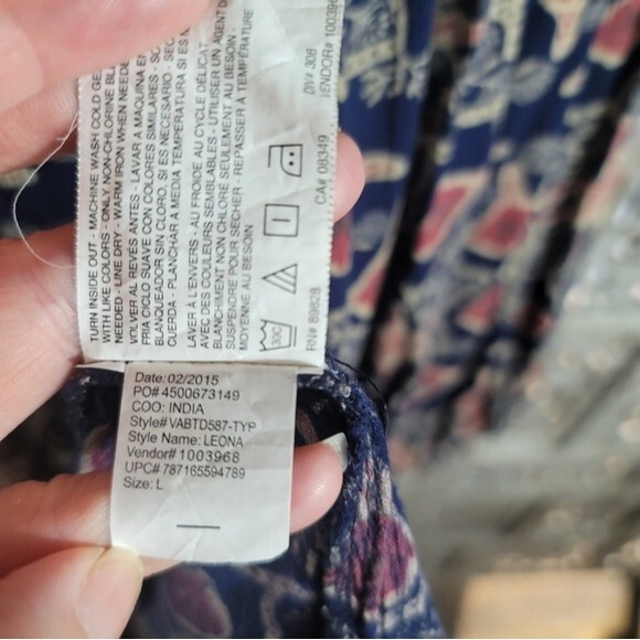 Vintage America Womens 3/4 balloon sleeve Peasant Top button up Size  Large - Picture 12 of 16